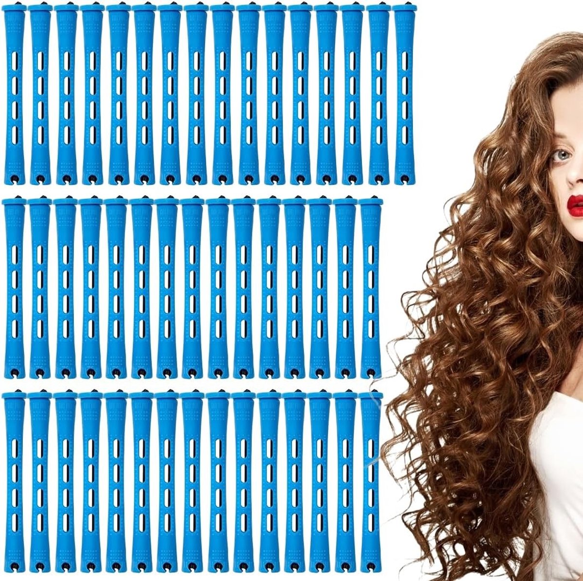 40 Stuks Krulspelden voor Krullen, Warmtevrije Krulspelden voor Korte en Lange Haarstijlen, Perfect voor Permanent en Volume