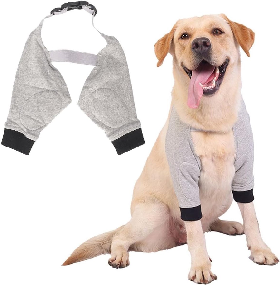 Verstelbare Elleboogbandage voor Honden - Bescherming van Wonden en Warmte in de Winter, Geschikt voor Kleine en Middelgrote Honden