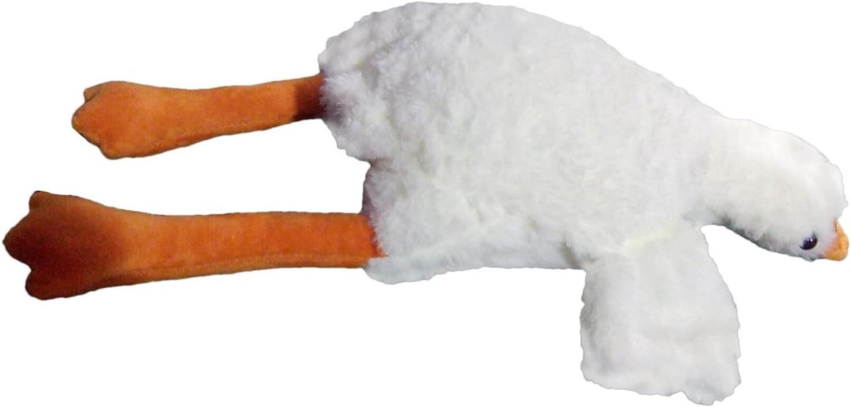 Honden Kauwspeeltje - Bijtbestendige Knuffel - Tandgezondheid Verbeteren - Prikkelend Eenddesign - 30 x 17 x 7 cm - Wit
