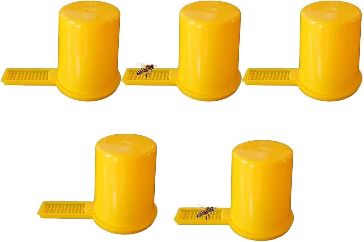 Bijenvoeder Automatisch - Waterstation Vogel - Hydrateren Vogels - Onderhoudsarme Oplossing - 500 ml - Geel