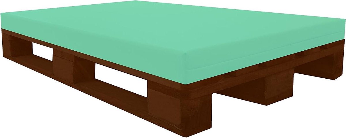 Palletkussen Matras - Bankkussen Tuin - Terras Ontspannen - Vlamvertragend Kunstleer - 120x80x12 cm - Geel