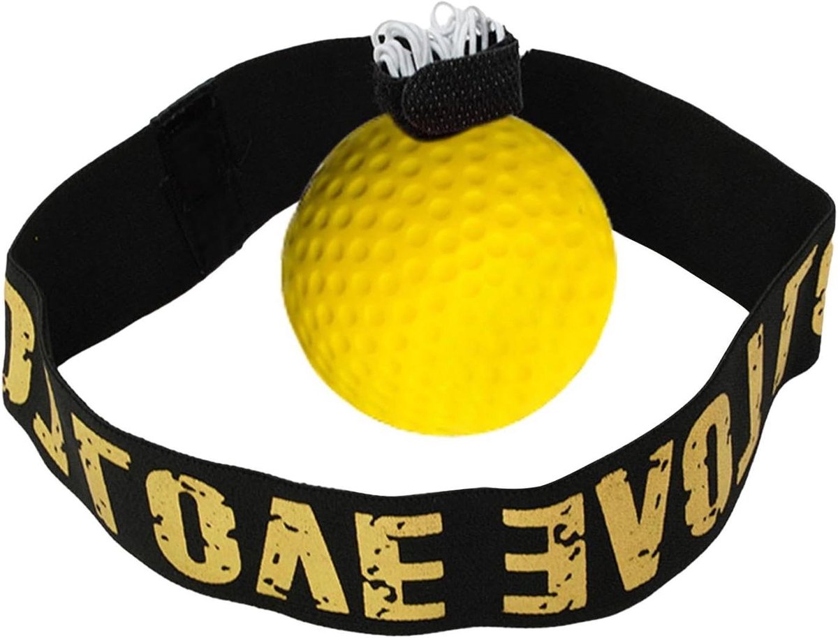 Boksreflexbal - Trainingsbal Boksen - Snelheid Trainen - Verstelbare Hoofdband - 10 cm - Oranje