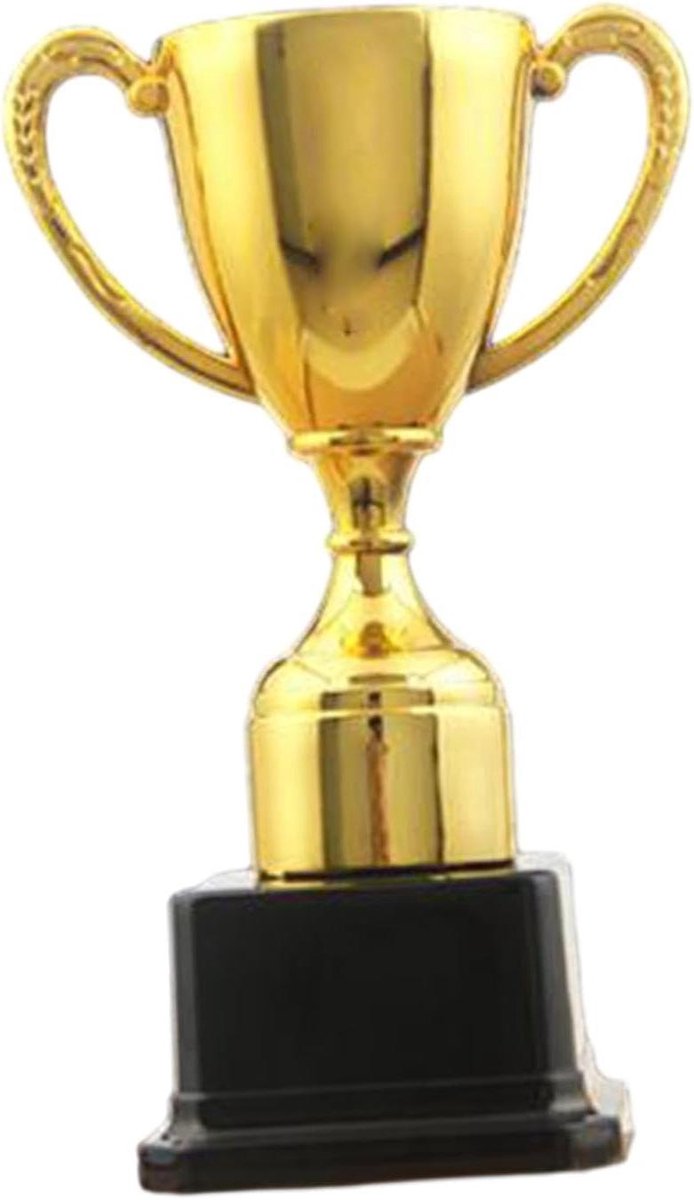 Trofee Beker - Prijs Beker Kinderen - Wedstrijden Belonen - Klassiek Opvallend Design - 11 cm x 23 cm - Goud