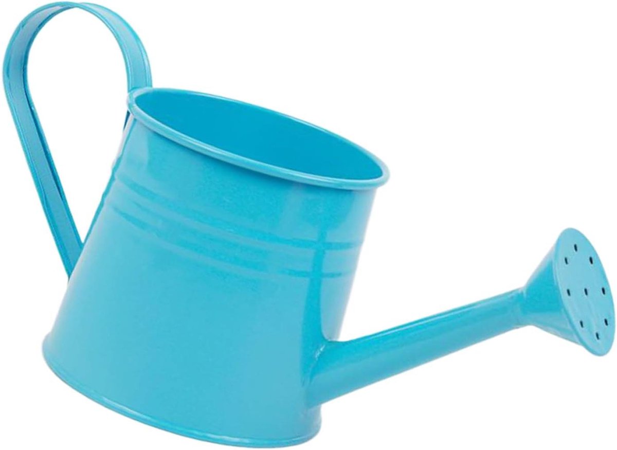 Gieter Metaal - Bloemen Gieter - Planten Water Geven - Roestvrij Verzinkt - 1 Liter - Blauw