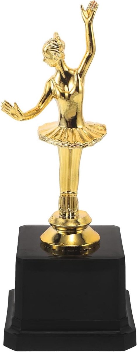 Ballerina Trofee - Dans Trofee - Danswedstrijd Prijzen - Gouden Mini Design - 24 cm - Goudkleurig