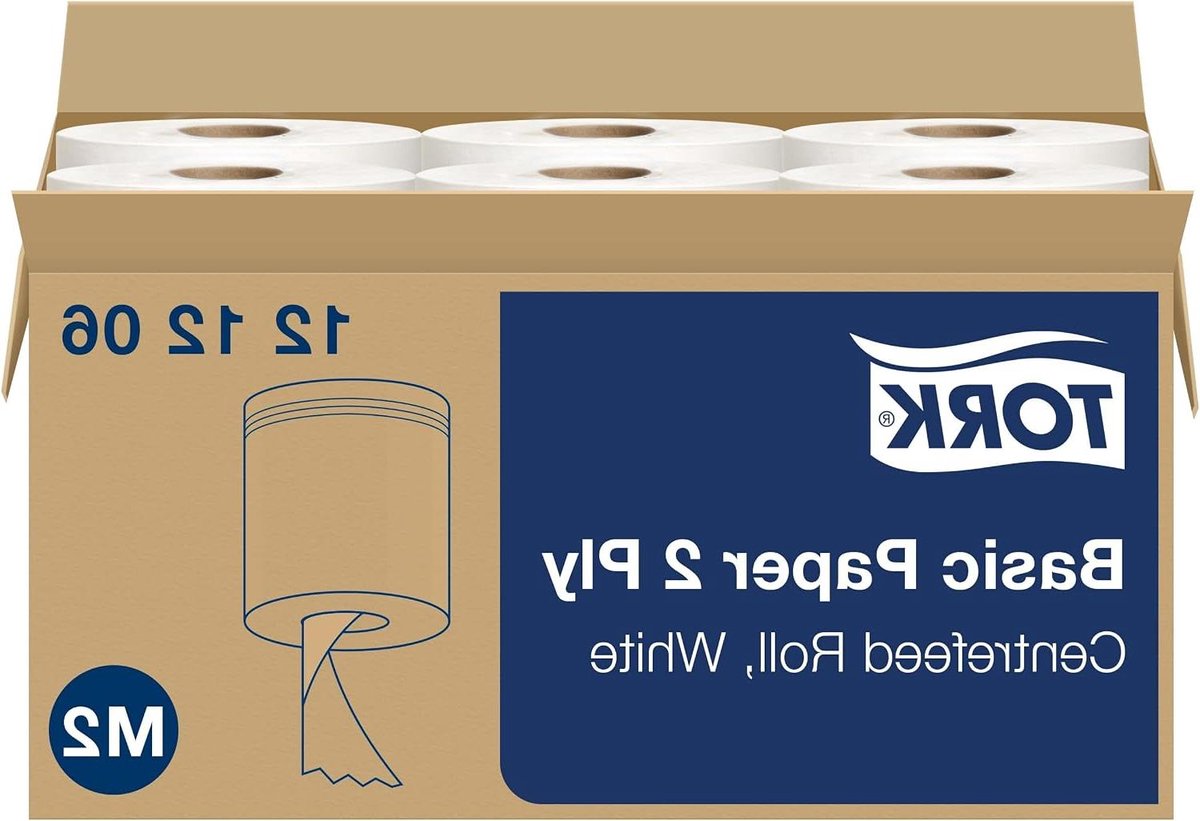 Poetspapier Wit - Industrieel papier Schoonmaakrollen - Snel Reinigen - Sterk en absorberend - 6 x 160 m - Wit
