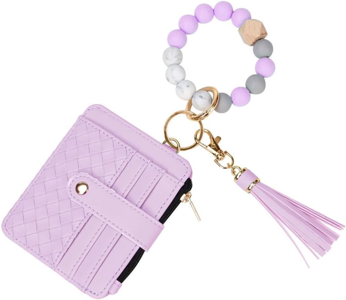 Wristband sleutelhanger creditcardhouder - RFID blokkering - silicone kralen - ideaal voor dames - ShopVlot