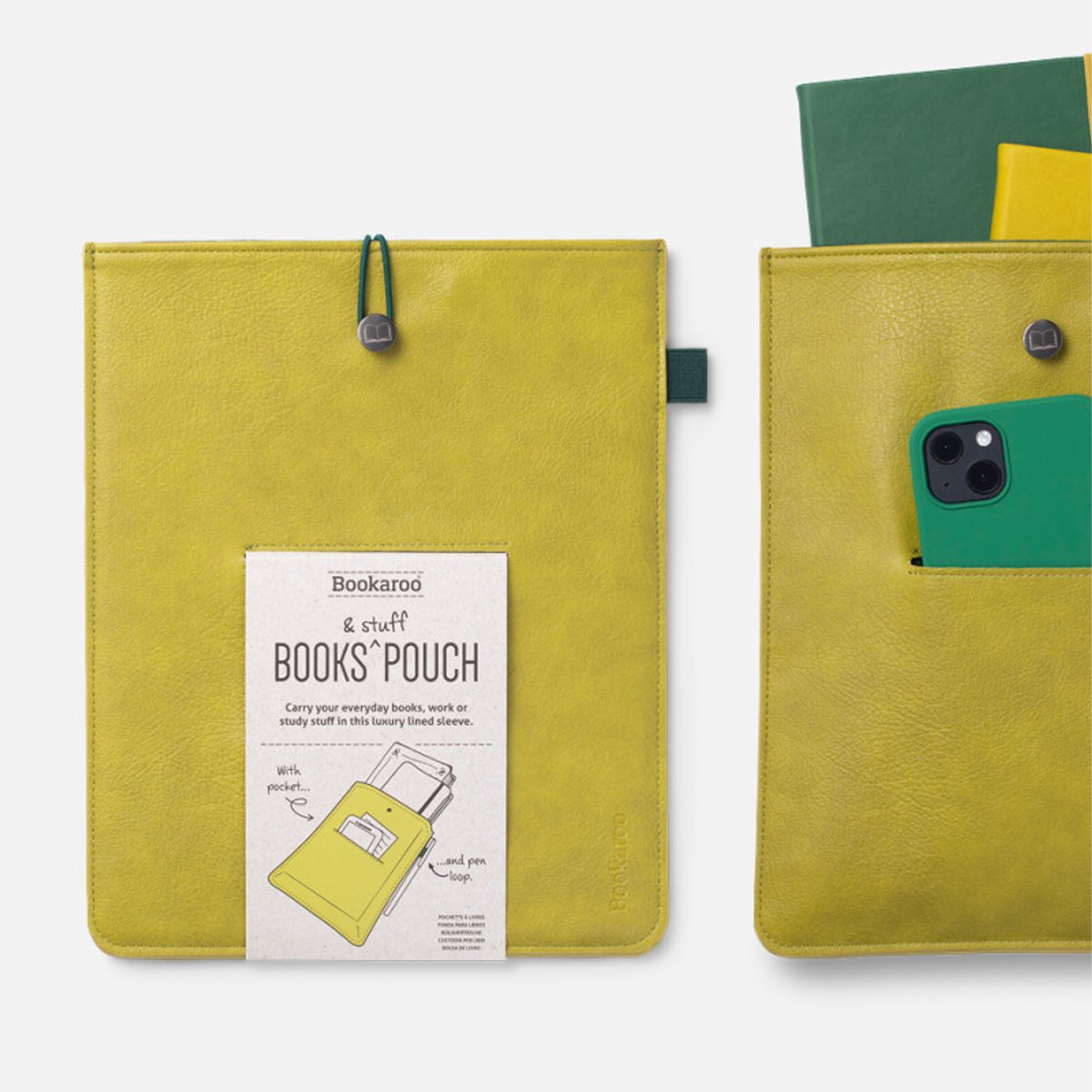 Bookaroo Books & Stuff Pouch - Chartreuse