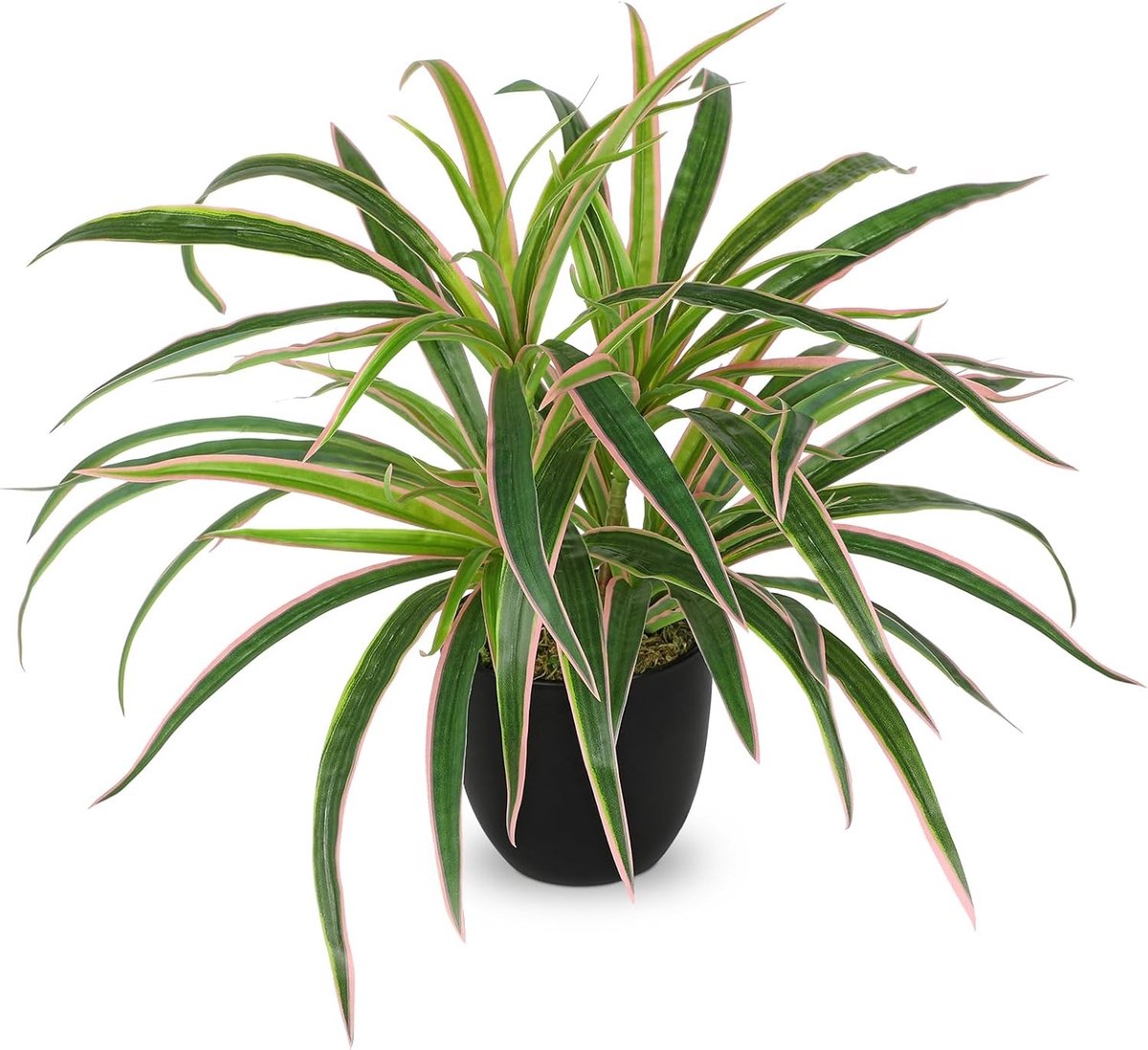 Kunstvetplanten met pot - Roze - 33 cm - Kunststof Chlorophytum Comosum - Decoratieve Hangplant voor Binnen