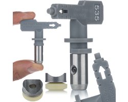 Rosfix Spuitmond Hi-Flow 535 - Hoge Doorstroming - 25 cm Nevelbreedte, Afdichting - Geschikt voor Graco, Wagner