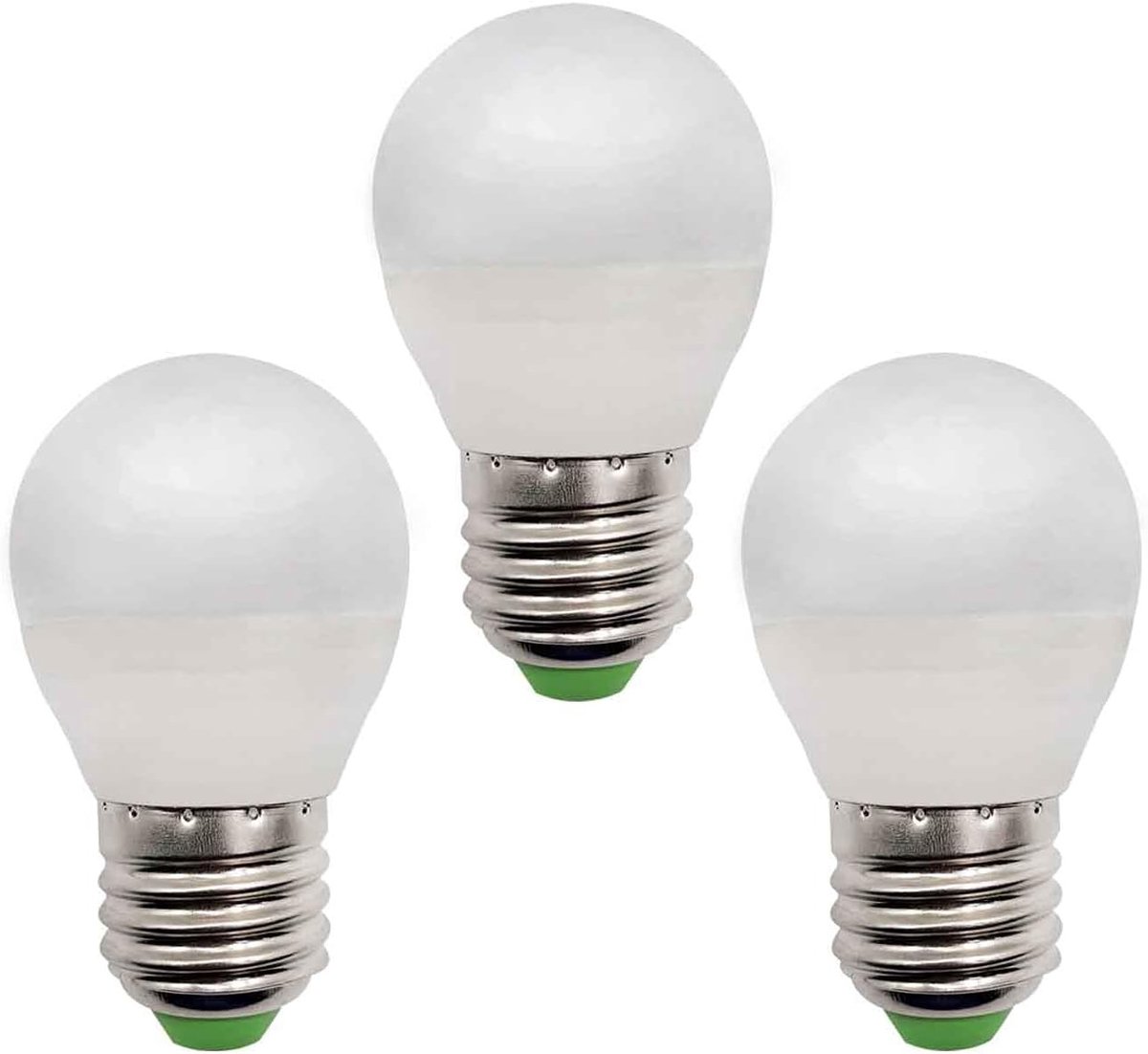 Set van 3 E27 LED-lampen - Warmwit - Vervangt 40W en 50W Halogeen - Energiebesparend - Voor Badkamer en Woonkamer