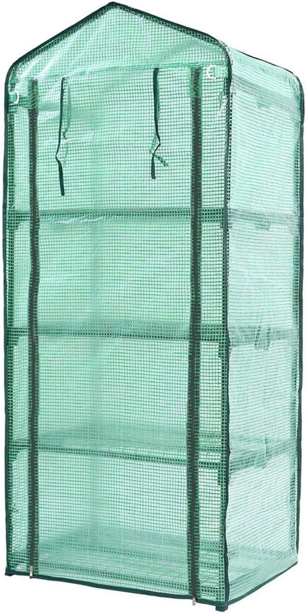 Mini Kas Cover - Plantentent Tuin - Planten Beschermen - Waterdicht UV-bestendig - 155x69x49 cm - Transparant