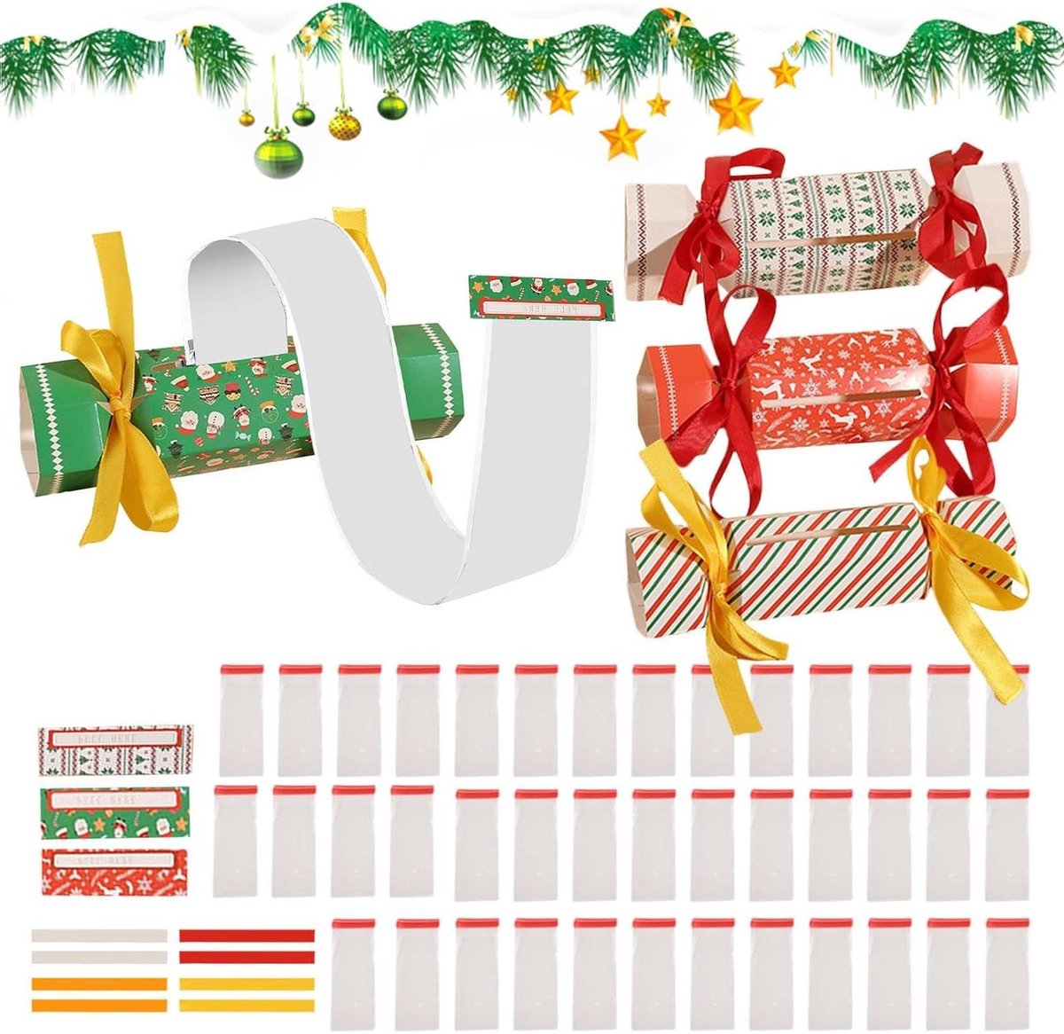 Spaarpot Kerstmis - Snoepvorm Feestartikelen - Geld Bewaren - Creatief Snoepontwerp - 20x8x1 cm - Meerdere Kleuren