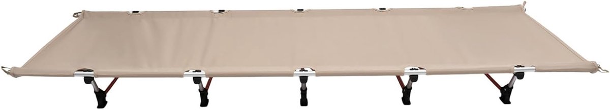 Camping Bed - Veldbed Opvouwbaar - Buiten Slapen - Lichtgewicht Aluminium Frame - 190 x 70 cm - Khaki