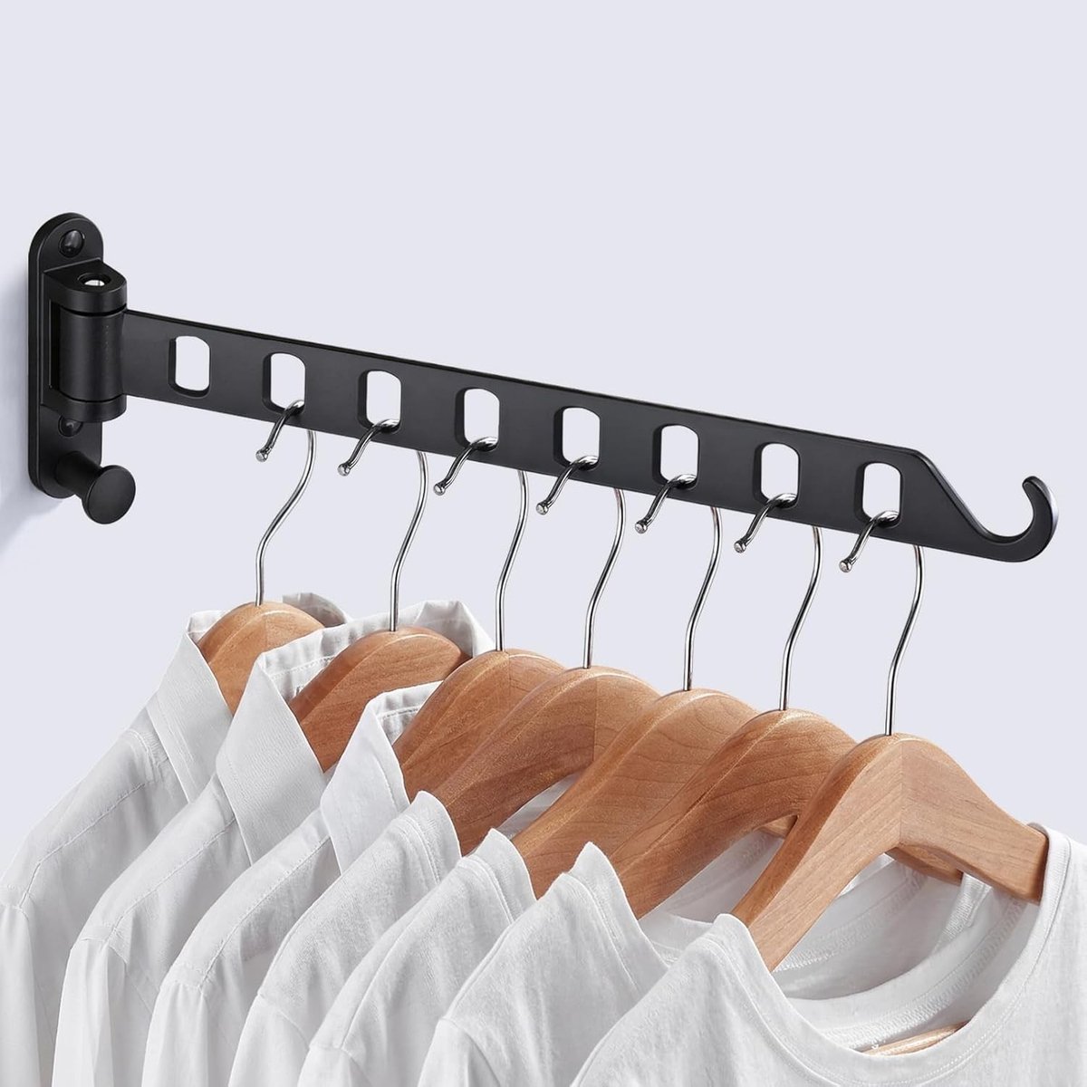 Droogrek voor radiator - Zwart - Opvouwbare 8-voudige klaphaken - Aluminiumlegering - Voor Badkamer en Kleedkamer