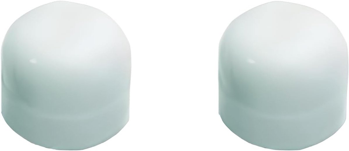 Set van 2 Zelfklevende Deurstoppers - Wit - Rubber - Voor Deuren en Vloeren