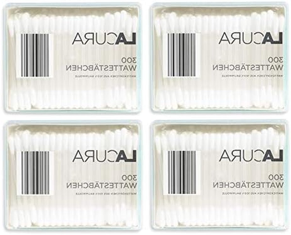Wattenstaafjes Dispenser - Katoen Swabs - Persoonlijke Verzorging - Plasticvrije Schacht - 300 Stuks - Niet gespecificeerd