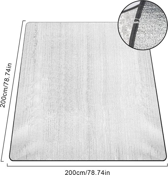 Kampeermat - Picknickmat Slaapmat - Buitenactiviteiten - Waterdicht Geïsoleerd - 200x200cm - Enkel attribuut — afbeelding 5