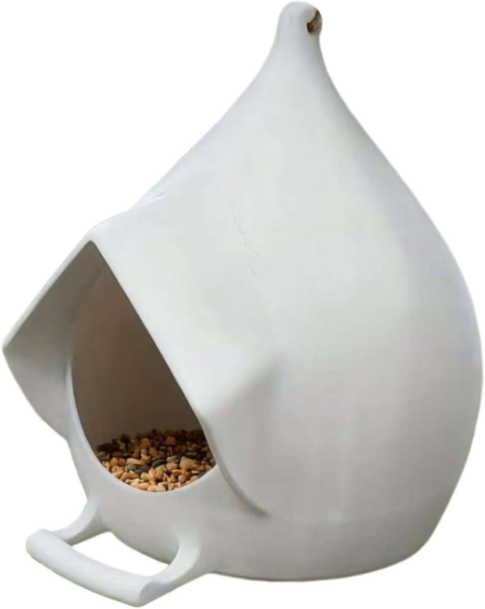 Vogelvoeder Buiten - Voerbak Vogel - Vogels Voeren - 3D-geprint Sferisch - 111x133x125cm - Wit