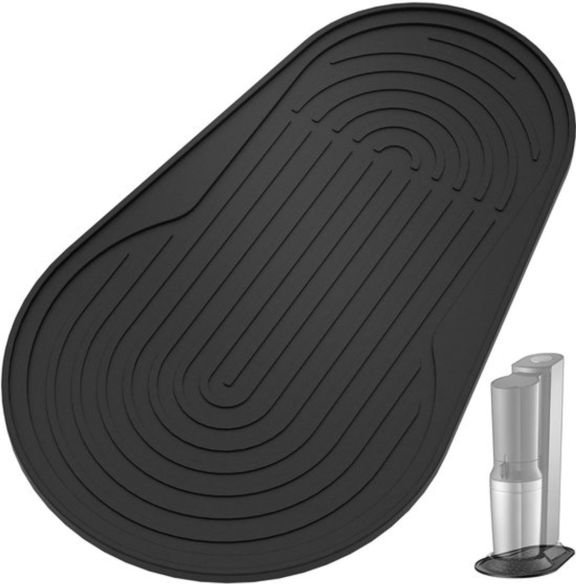 Afdruipmat Siliconen - Antislip - Gootsteenmat - Druppelmat - Accessoires voor Soda Crystal 3.0 - Waterafvoer in groef - Siliconenmat