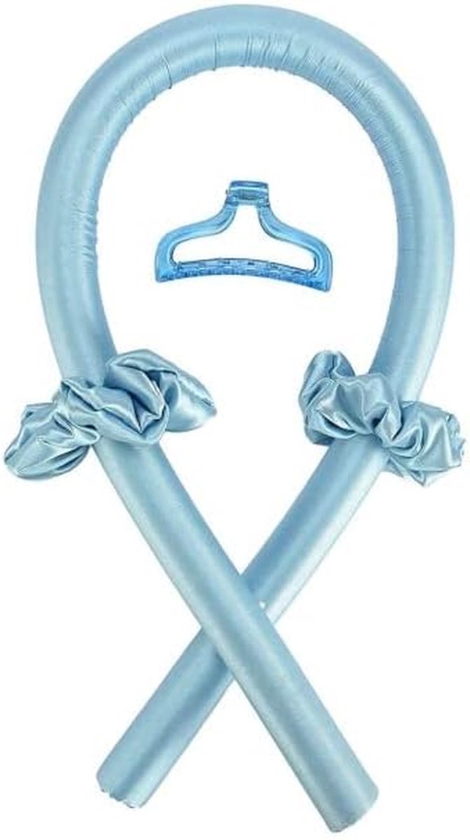 Heatless Hair Curler - Haar Krulband - Mooi Haar Creëren - Geen Hitte Nodig - 100cm x 2.5cm - Blauw