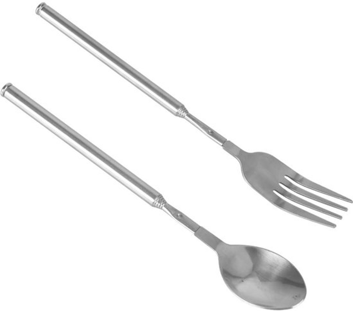 Uitschuifbare Vork - 22 tot 64,6 cm - Roestvrij Staal - Intrekbaar Ontwerp - Geschikt voor BBQ/Diner - Makkelijk Op te Bergen - Grillgereedschap