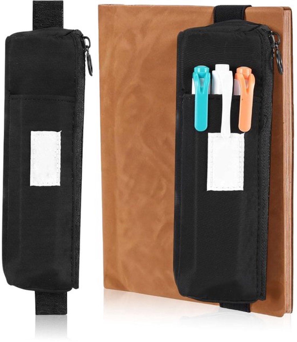 Pennenetui met ritssluiting - Draagbare Etui - Verstelbare Elastische Band - Waterdicht - Duurzaam Polyester - Geschikt voor Notebooks - Pennentas