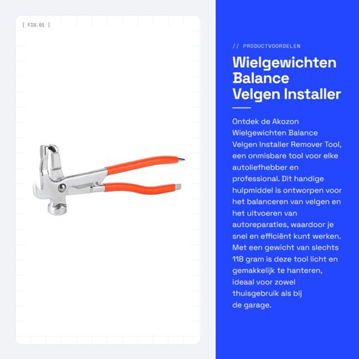 Wielgewichten Balance Velgen Installer Remover Tool - Autoreparatie - Praktisch ontwerp - Efficiënt gebruik - Voor alle voertuigen - Idea...