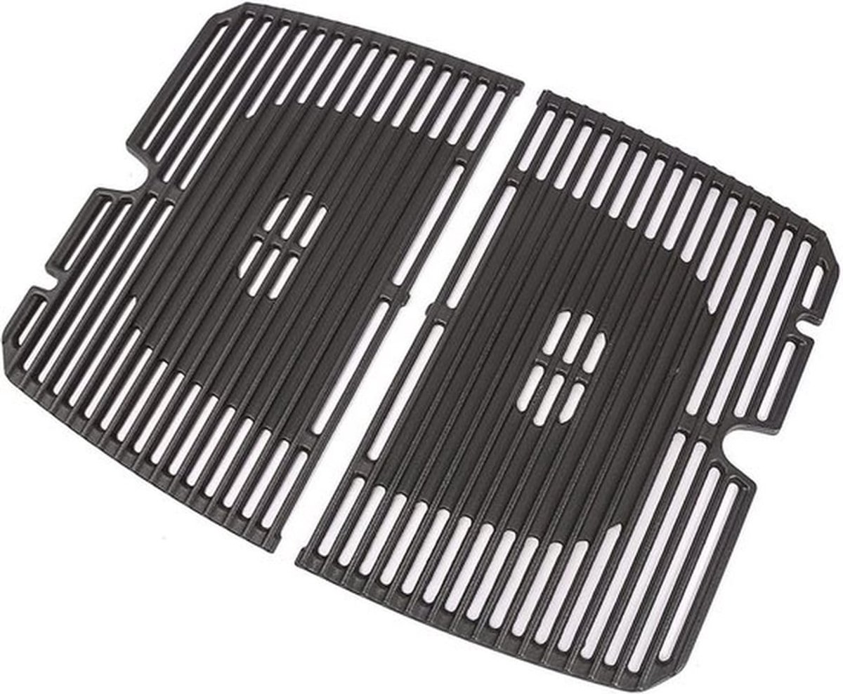 35 x 23,5 cm Gietijzeren Grillrooster voor Portable Gasgrill, Duurzaam en Geschikt voor Buiten koken, Set van 2 Stuks