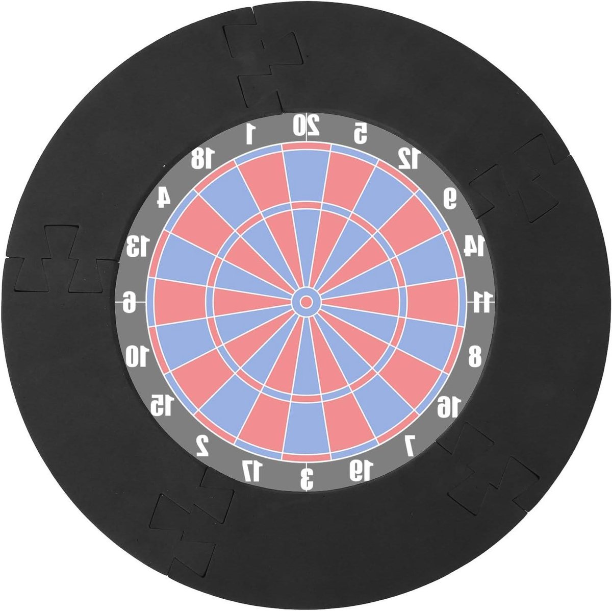 Dartbord Muurbeschermer - Dart Surround Ring - Muur Beschermen - Eenvoudig te Splitsen - 45 cm Binnendiameter - Zwart