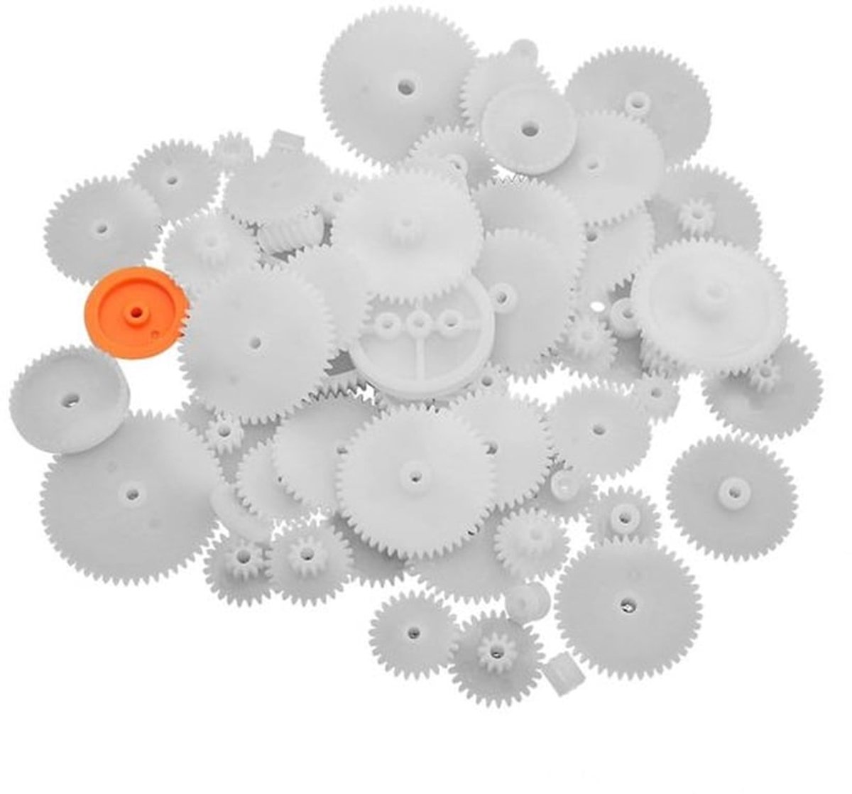 Tandwielset 64 Stuks - Kunststof - Duurzaam - Lichtgewicht - Compatibel met RC-voertuigen - Modelbouw - Diverse onderdelen - Modelbouwonderdelen