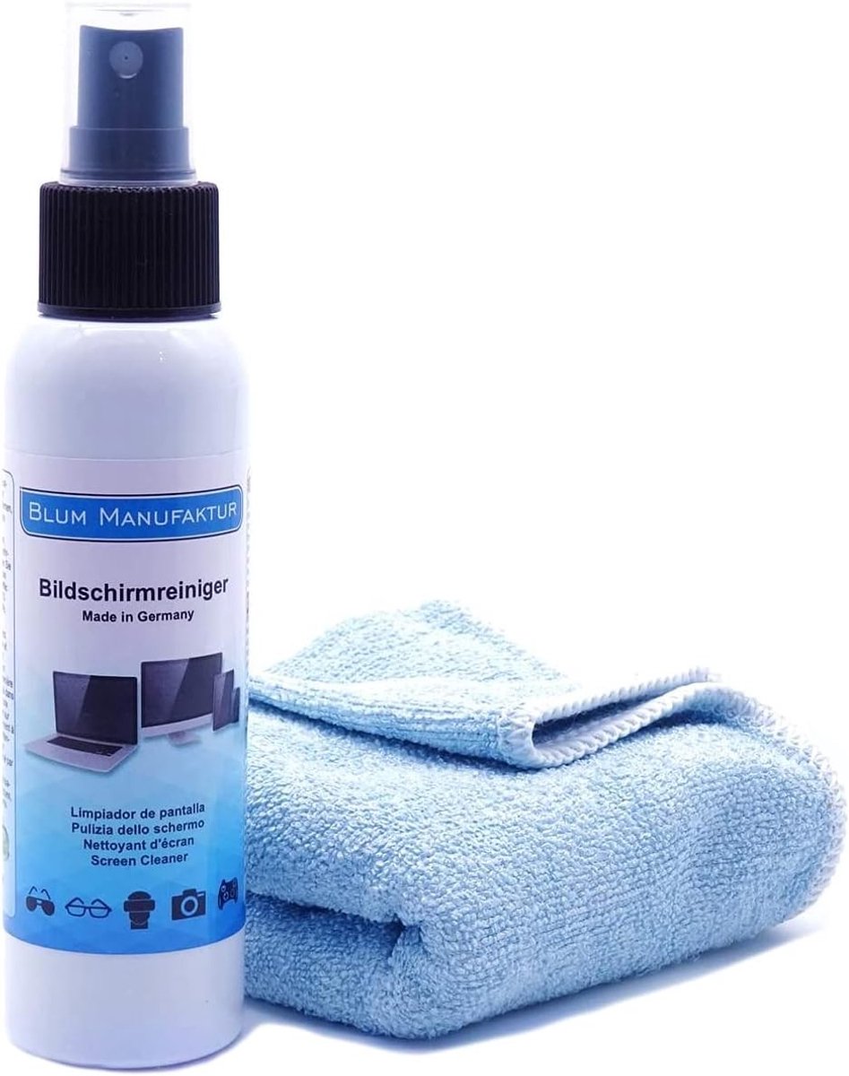 Schermreiniger - Transparant - 100 ml - Reiniger met Microvezeldoek - Voor Alle Schermen en Displays