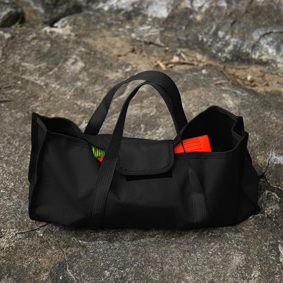 Tent Haringen Tas - Opbergzak Haringen - Kampeeruitrusting Organiseren - Waterdicht Oxford Doek - 43x24cm - Zwart — afbeelding 3