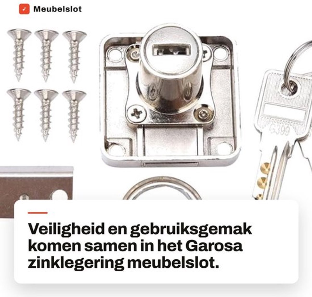 Meubelslot Duurzaam - Kastslot - Kastsloten - Veilig - Herbruikbaar - Antidiefstaltechnologie - Geschikt voor Lades