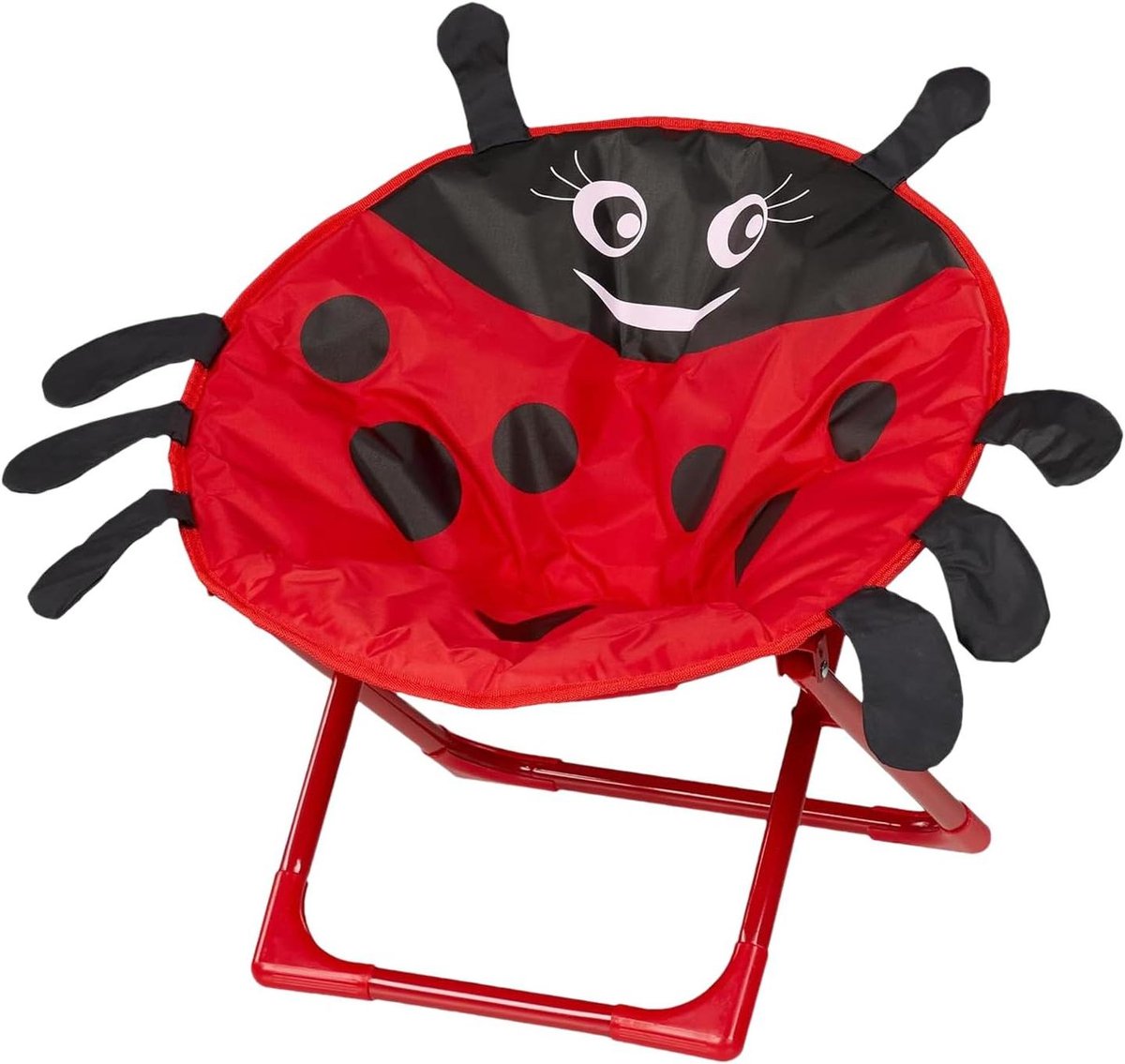 Kinder Vouwstoel - Campingstoel Kind - Buiten Zitten - Lieveheersbeestje Design - 40 x 510 x 40 mm - Rood