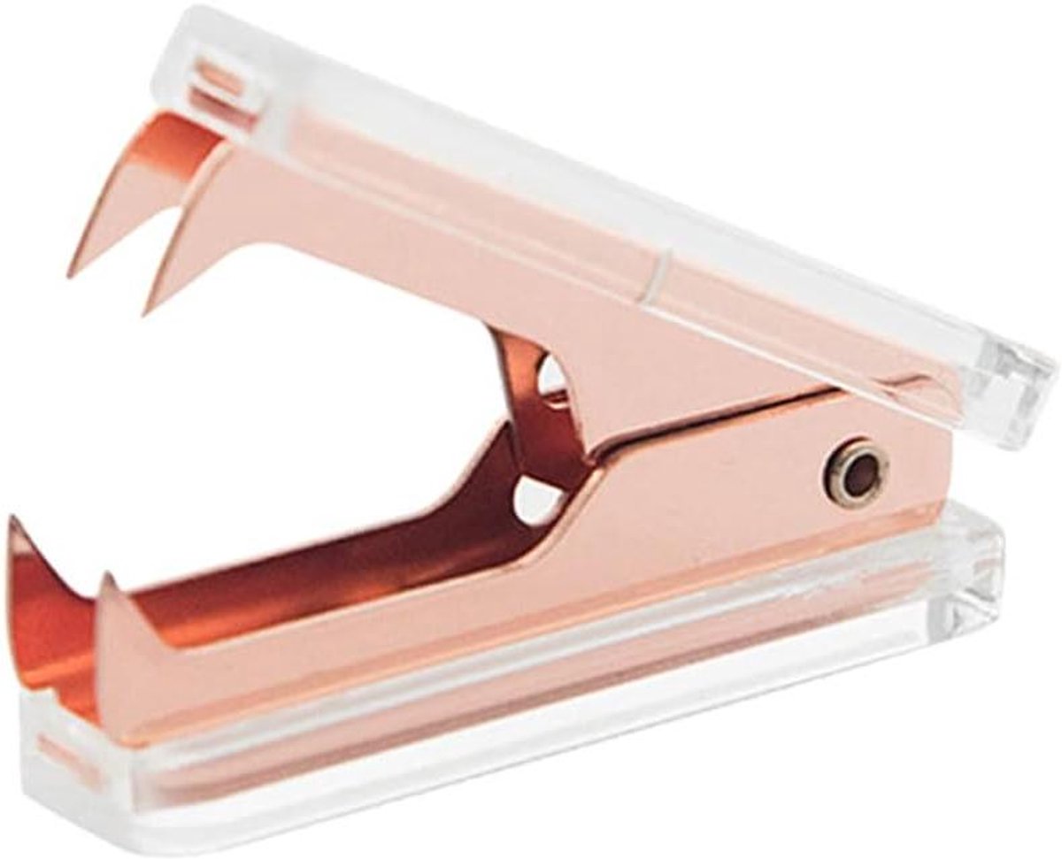 Nietjesverwijderaar - Verwijderaar Nietjes - Kantoor Organiseren - Acryl Roségoud - 6x1.6cm - Roségoud