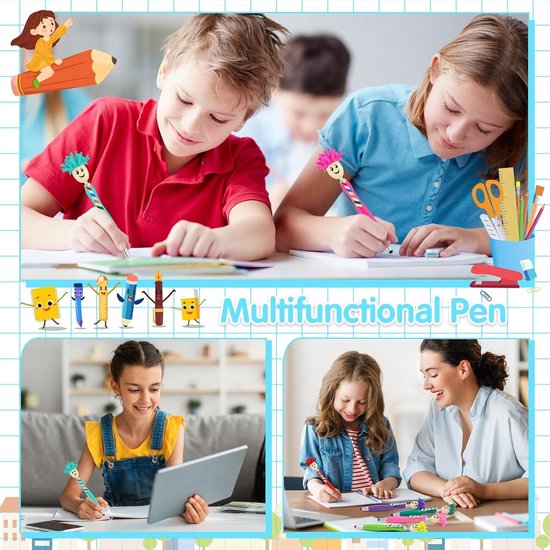Schermreiniger - Multicolor - 12 Stuks - Microvezel Balpennen met Stylus en Mop - Voor Tablets en Mobiele Telefoons — afbeelding 5