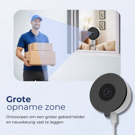 WB Goods Raamcamera - Raamcamera Binnen naar Buiten - Bewakingscamera - 2K HD 3MP - Met Nachtzicht - Security Camera - Met WiFi en APP - Babyfoon — afbeelding 5