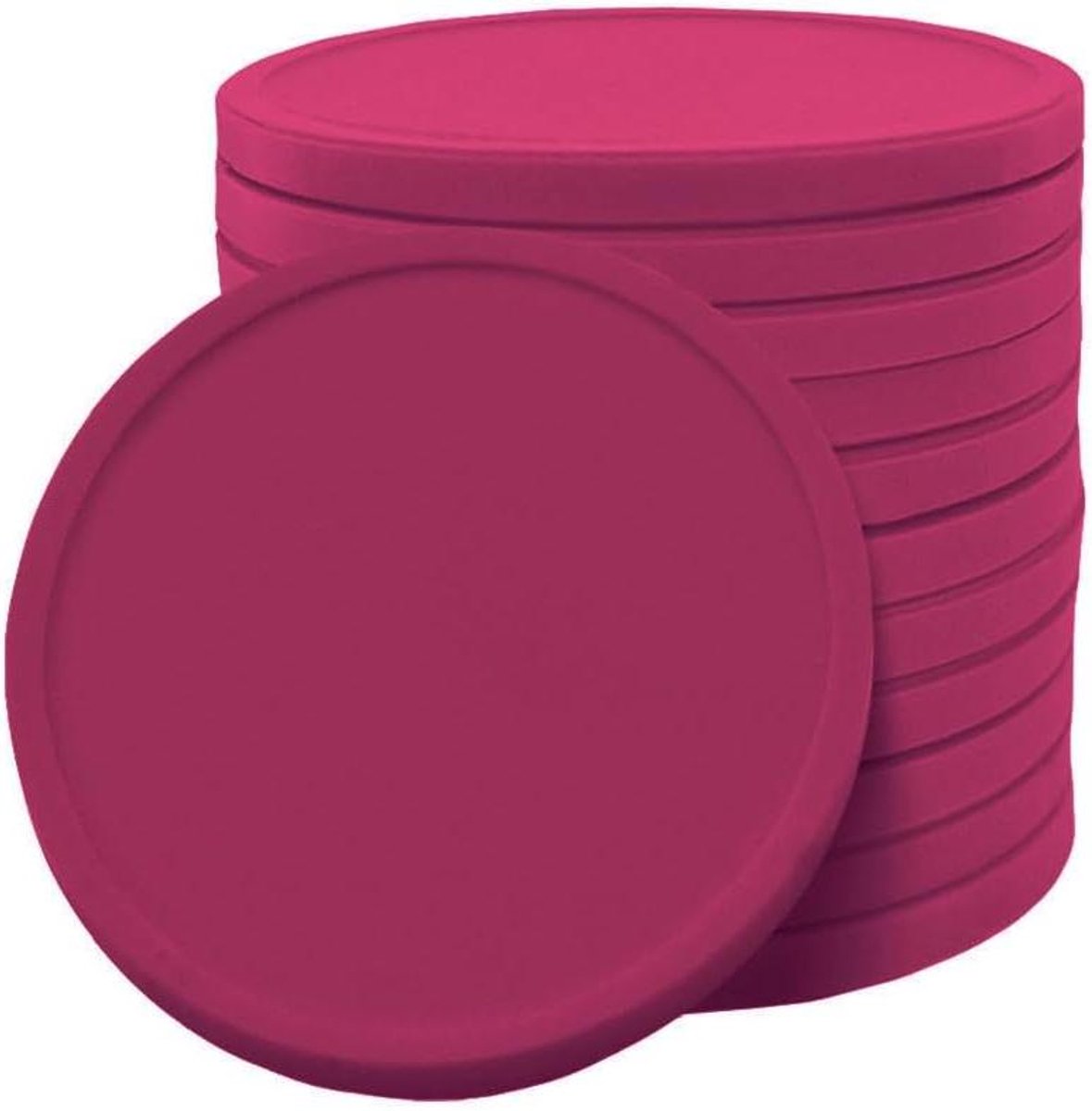 Biologisch afbreekbare munten - Consumptiemunten festival tokens - Evenementen organiseren - Gemaakt van aardappelzetmeel - 29 mm 100 stuks - Fuchsia
