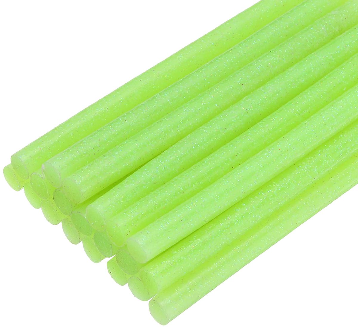 Heetlijm Sticks 20 Stuks 7mm x 100mm Groen Glitter voor Heetlijmpistool