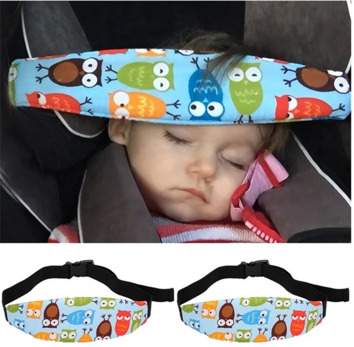 Hoofdhouder - Verstelbare Kinderzitje Hoofdsteun - 2-Pack - Polyester - Universeel - Comfortabel en Duurzaam