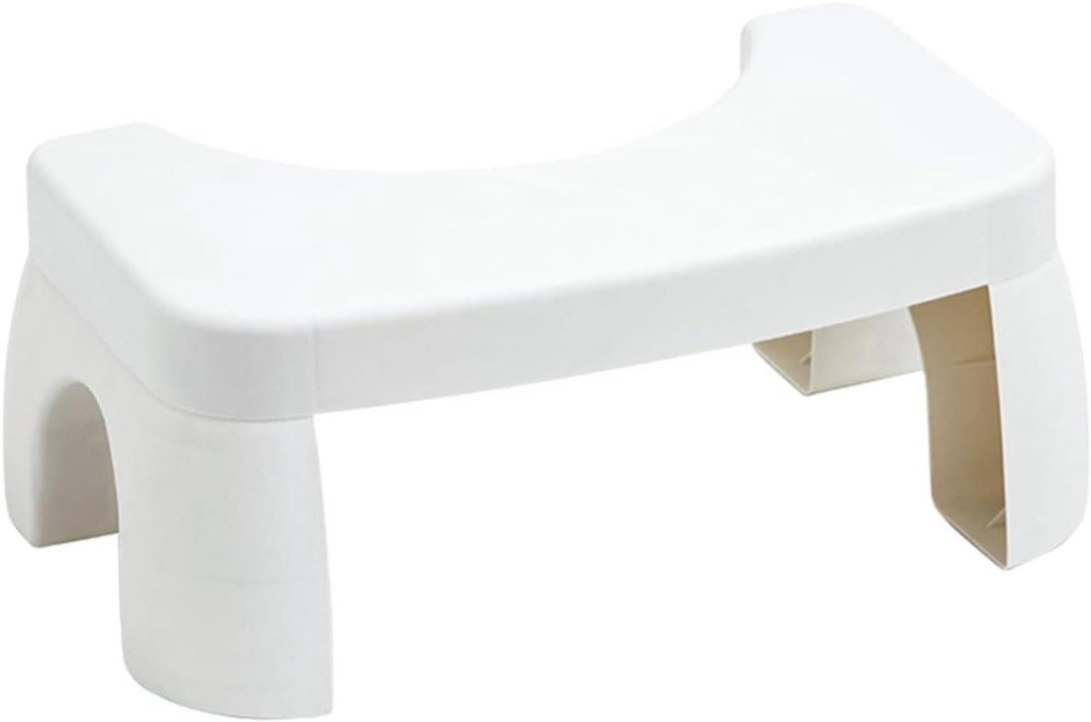 Toiletkrukje - Voetenbankje Hurkstoel - Verbeteren Stoelgang - Antislip Ontwerp - 40 x 22 x 17 cm - Wit