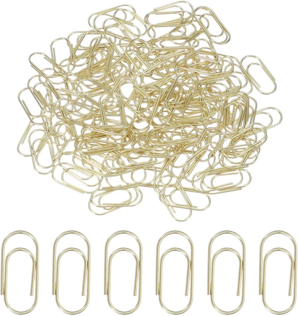 100 stuks mini paperclips - klein schattig, anti-roest metaal, duurzaam en perfect voor kantoor, 15 mm, goud