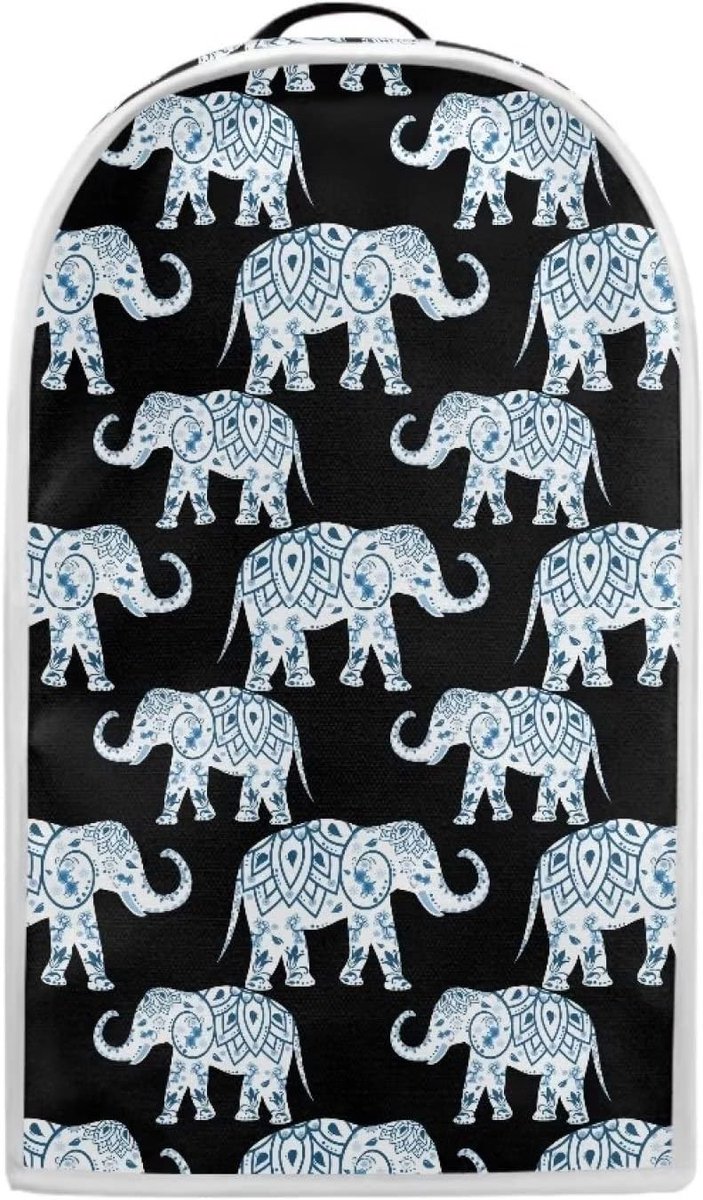 Mandala Olifant Patroon Blender Cover van Polyester, Stofdicht en Vlekbestendig voor Keuken, Geschikt voor Vrouwen, Zwart van mandala — afbeelding 5
