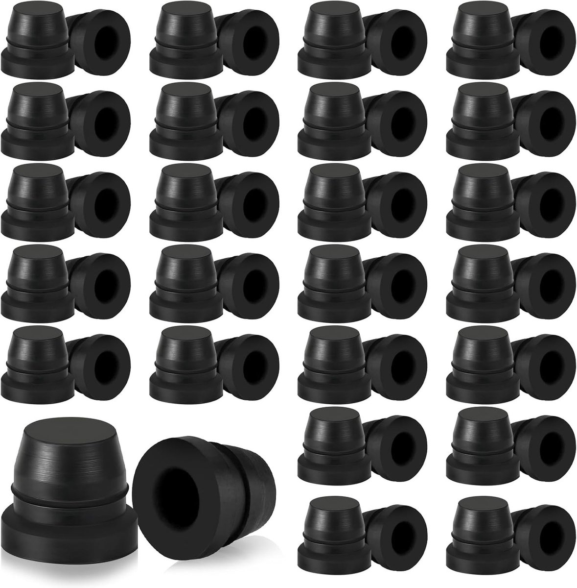50x Rubberen Schroefdoppen voor Remontluchting / Vetnippels - Stofkap 6mm Universeel