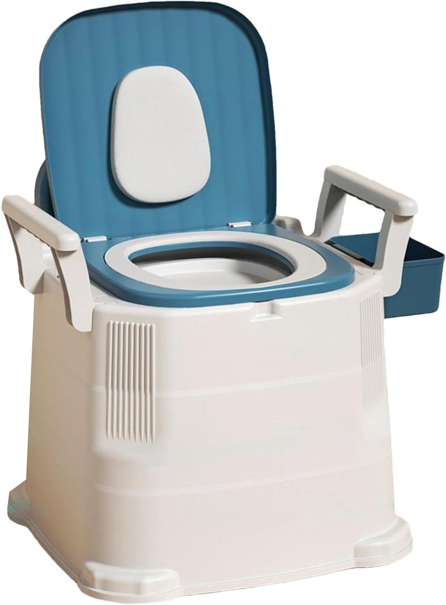 Kampeertoilet - Buiten Commodestoel - Hygiënisch Werken - Geurbeheersing - 44B x 15D x 15H cm - Wit