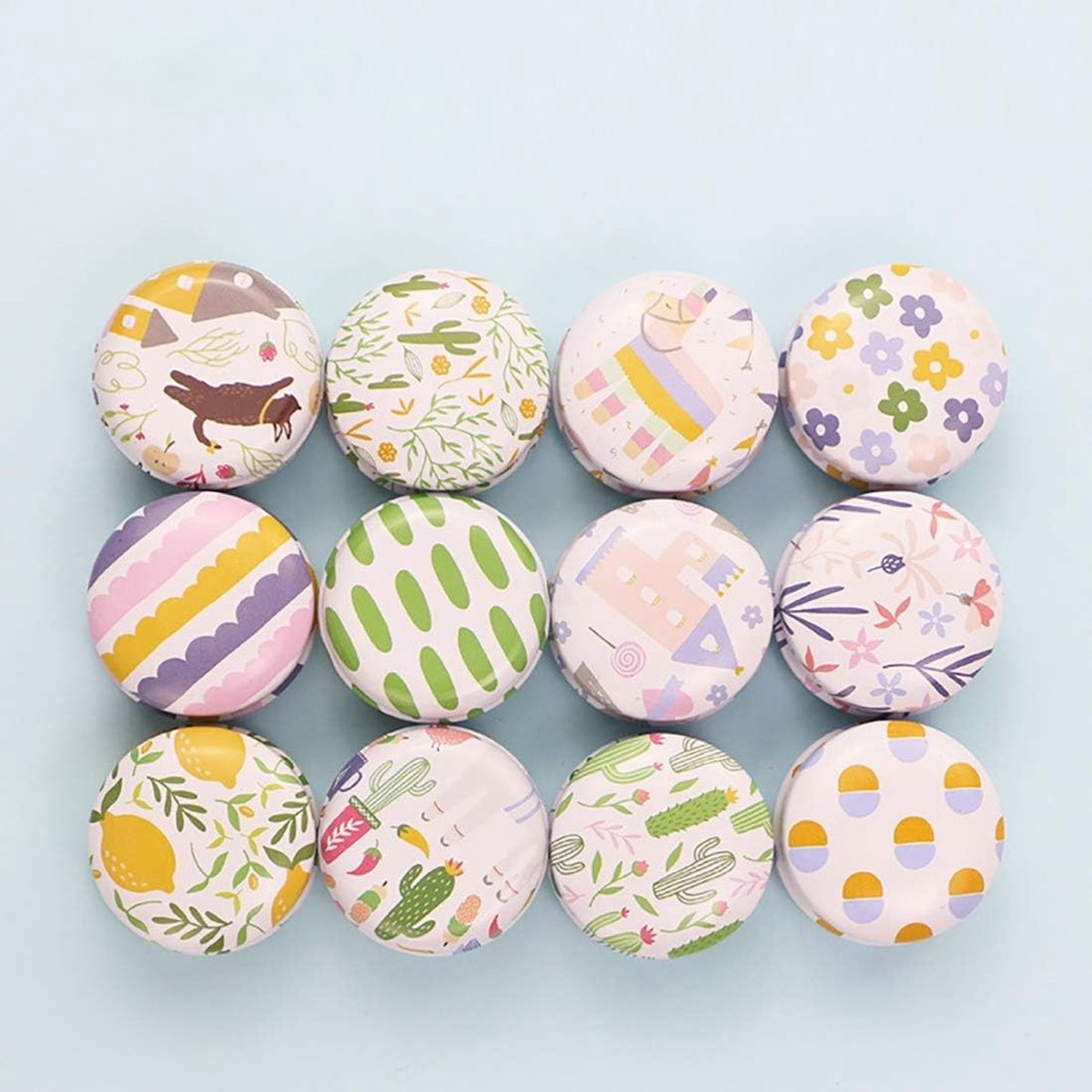 Set van 12 Lege Blikken voor Cadeaus, Opslag en DIY Projecten - Mini Ovalen Tins voor Kaarsen, Specerijen en Snoep
