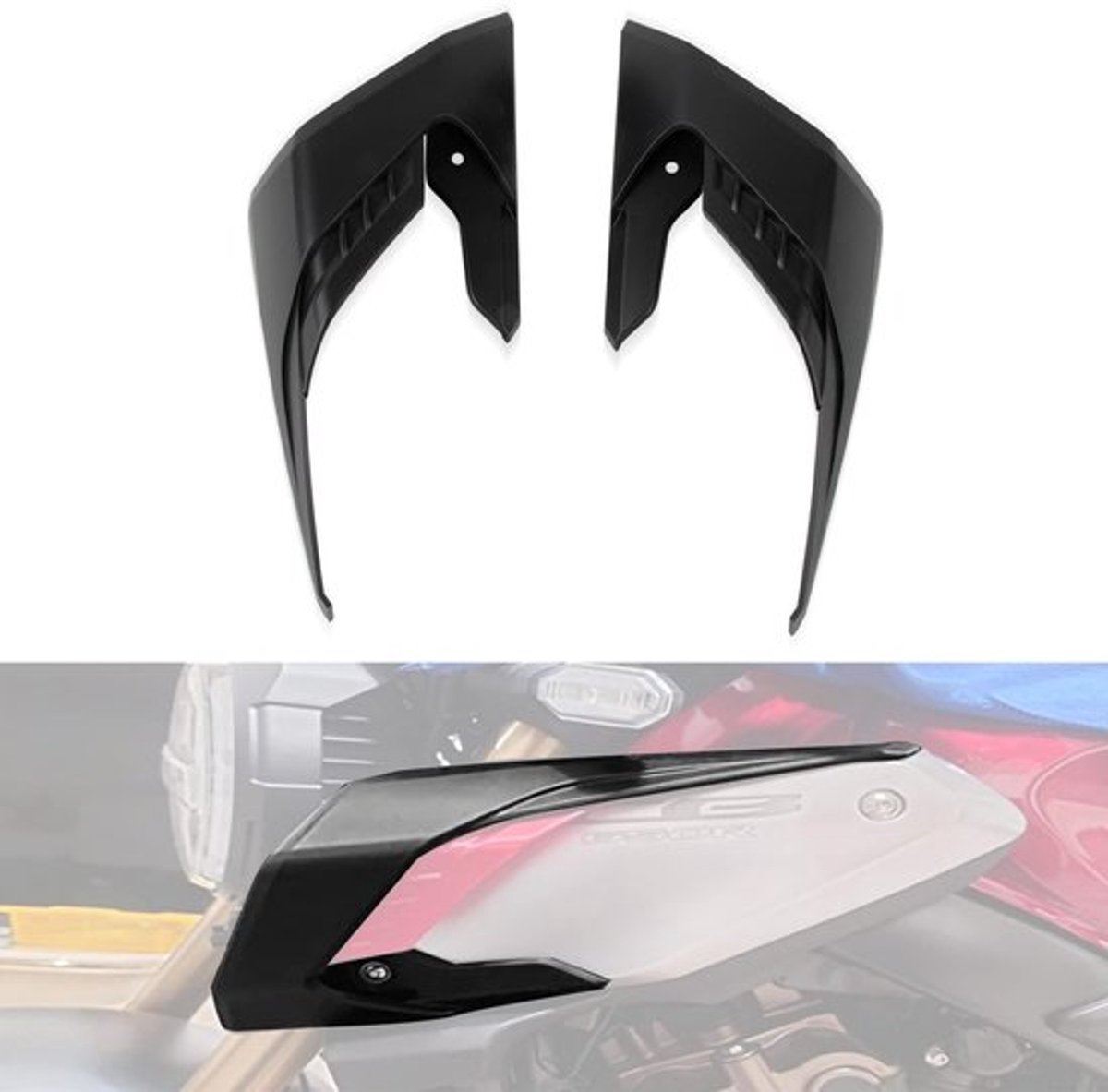 Paneelwindscherm Schokbestendig - Zwembescherming - Motorfiets Accessoires - Eenvoudige Installatie - Hoogwaardig ABS-Kunststof - Geschikt voor CB650R 2018-2022 - Motorwindscherm