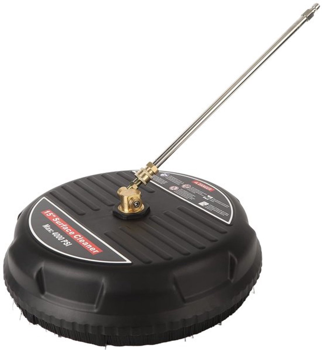 15 Inch Hogedrukreiniger Oppervlaktereiniger, 4000 Psi Universele Oppervlaktereiniger Opzetstuk Hogedrukreiniger Accessoires met Drijfstang 1/4 Inch Snelkoppeling