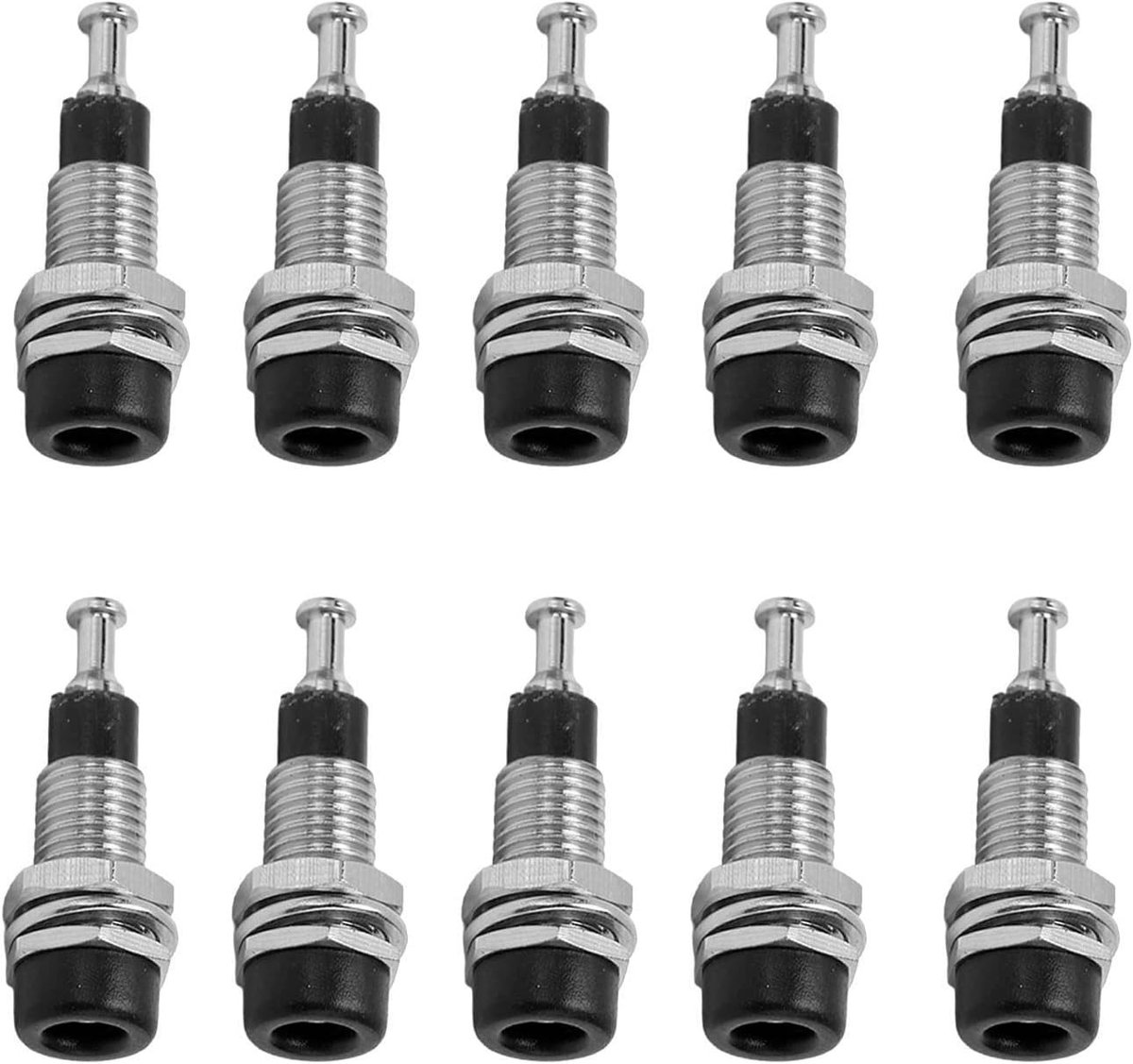 Set van 10 Stuks 2mm Geëmailleerde Banana Female Jack Socket - Paneel Terminal Connector voor Elektronische Toepassingen en Audioverbindingen